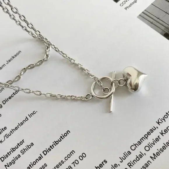 NEW “18” LOVE HEART 925 STERLING SILVER NECKLACE, NICE NECKLACE, CUTE NECKLACE - Picture 5 of 6